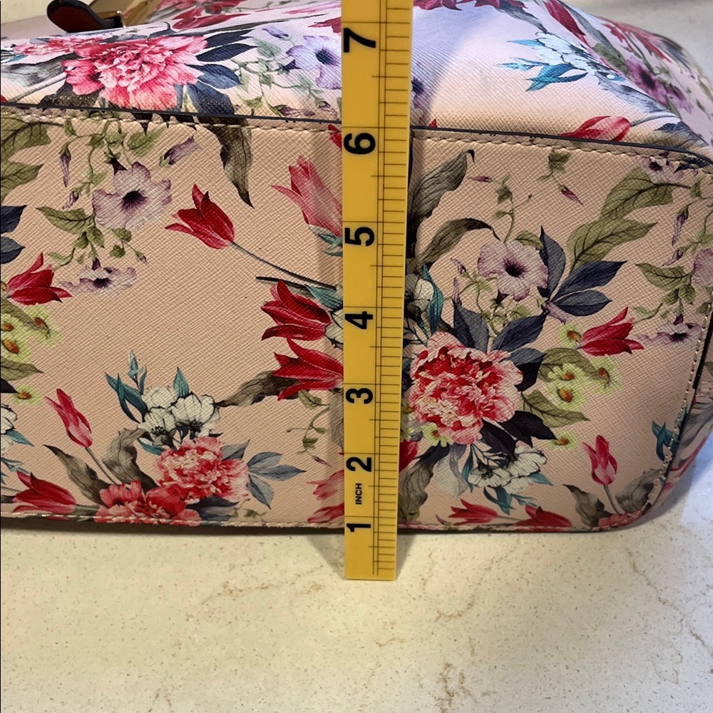 Aldo Floral Tote with Brown Handles - Picture 7 of 8
